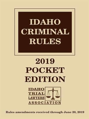 cover image of Idaho Criminal Rules